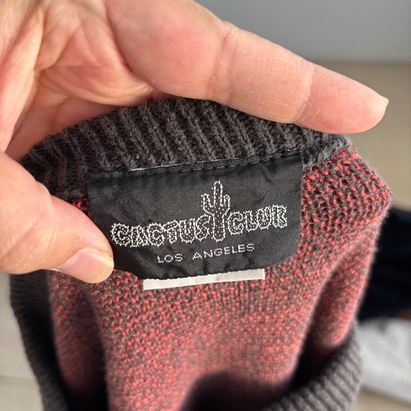 Cactus Club Los Angeles Vintage 1980s Black/Orange Wild Horses Knit Sweater - Picture 2 of 5